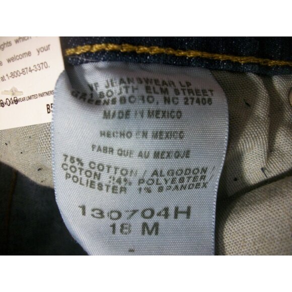 Lee Riders Women's Jeans Mid Rise Boot Cut Dark Wash Stretch 18M - Picture 6 of 7